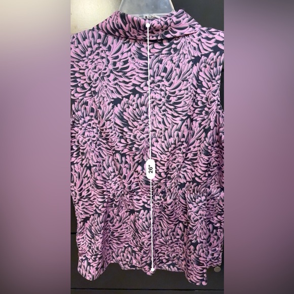 Stunning NWT Banana Republic Size XL Sleeveless Floral Top in Pink and Black - Picture 5 of 7